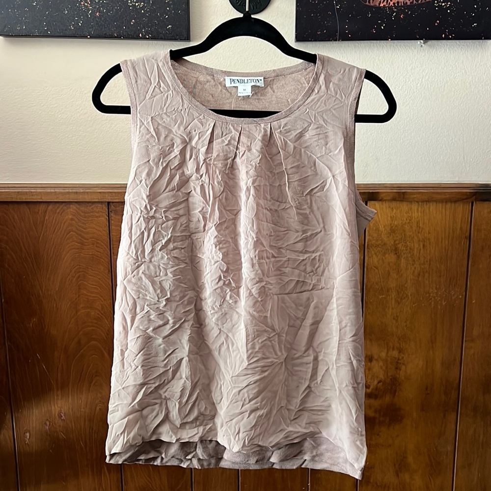 Pendleton 100% silk sleeveless top